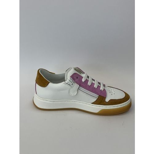 Beberlis Sneaker Wit+kleur meisjes (Sneaker Combi Lila - 23124) - Schoenen Luca