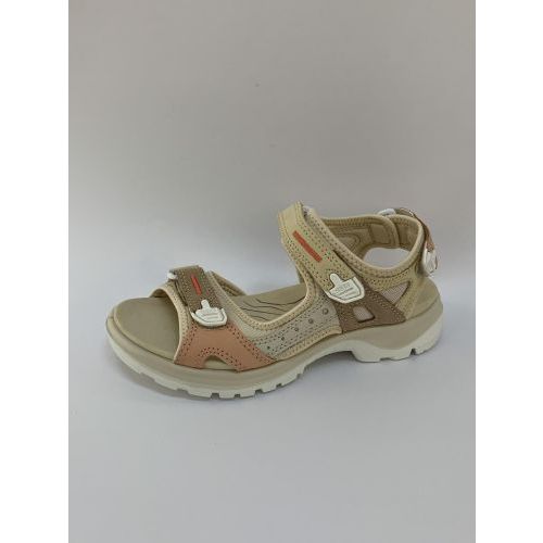 Ecco Sandaal Beige+kleur