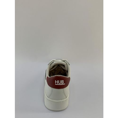 HUB Sneaker Wit dames (Sneaker Force Wit-Bl-Ro - Baseline) - Schoenen Luca