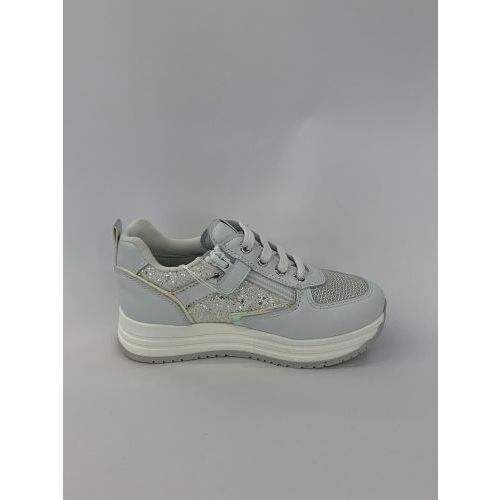 Nero Giardini Sneaker Wit+kleur meisjes (Runner Rits Glitter - 7190) - Schoenen Luca