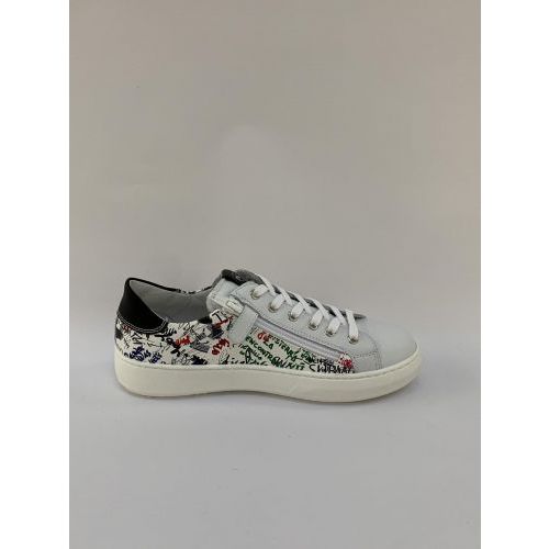 Nero Giardini Sneaker Wit+kleur meisjes (Sneaker Graffiti/Teens - 3960) - Schoenen Luca