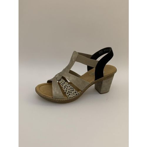 Rieker Sandaal Beige+kleur