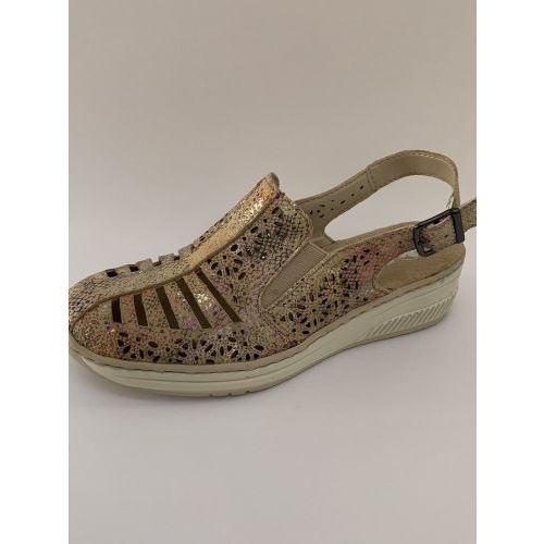 Rieker Sandaal Beige+kleur