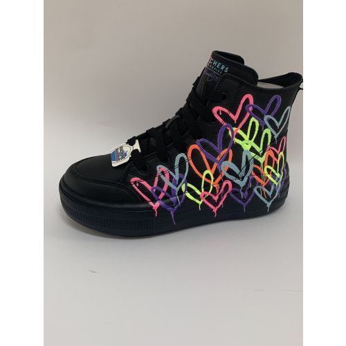 Skechers Basket Zwart+kleur