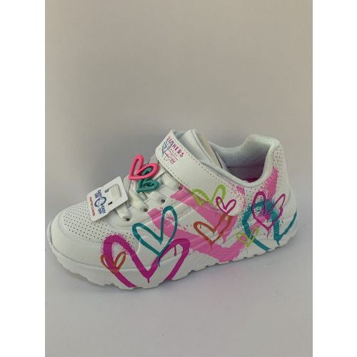 Skechers Velcro's Wit+kleur