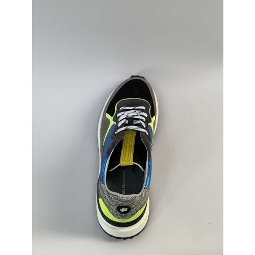 Van Bommel Sneaker Grijs+kleur heren (Runner Grijs/Geel - 16301) - Schoenen Luca