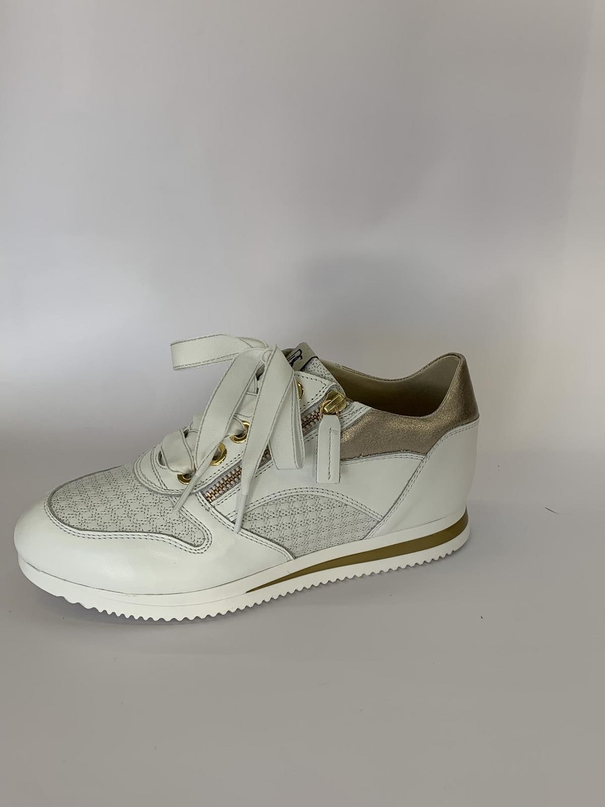 DL Sport Sneaker Wit dames (Runner Rits Tressé Wit - 5285) - Schoenen Luca