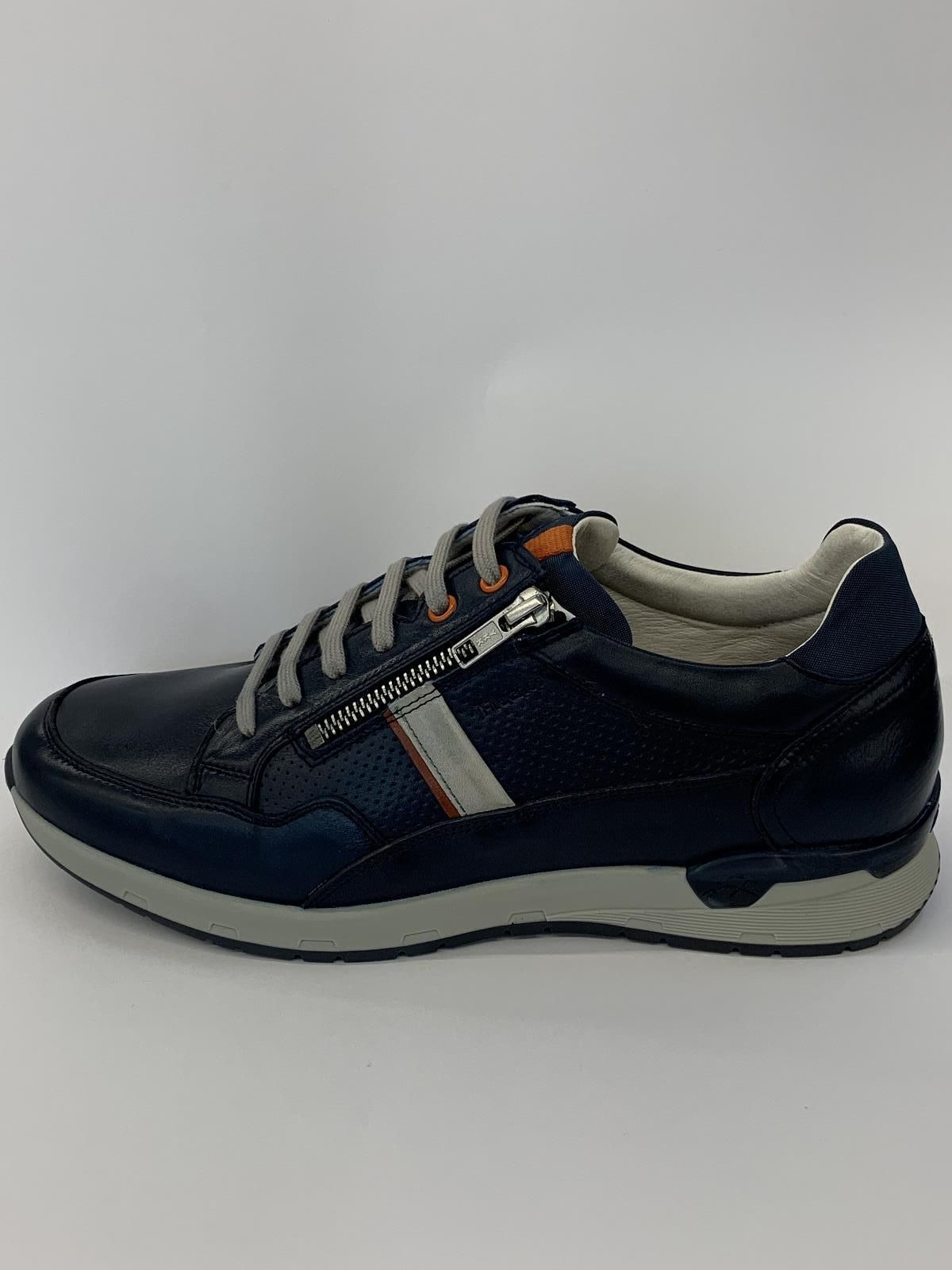 Fluchos Sneaker Blauw heren (Runner Rits Blauw - F1426) - Schoenen Luca