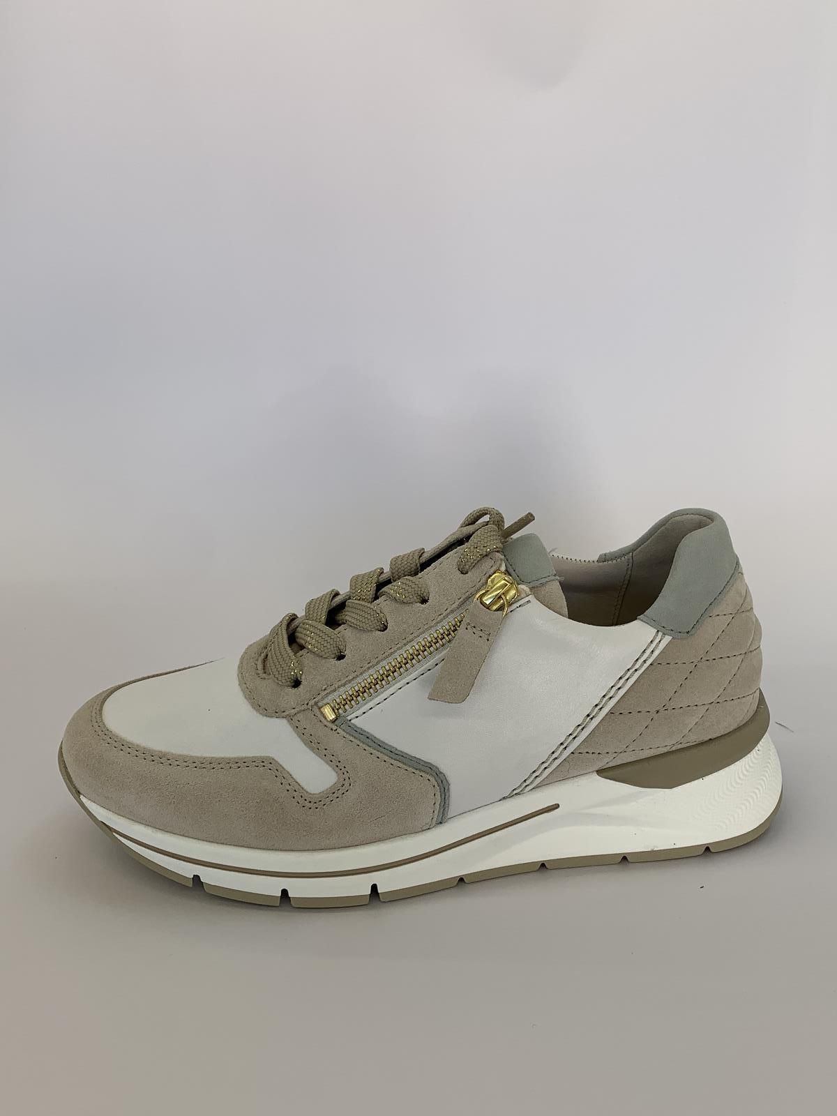 Gabor Sneaker Wit+kleur dames (Sneaker Rits W-Mint - 86.588-52) - Schoenen Luca