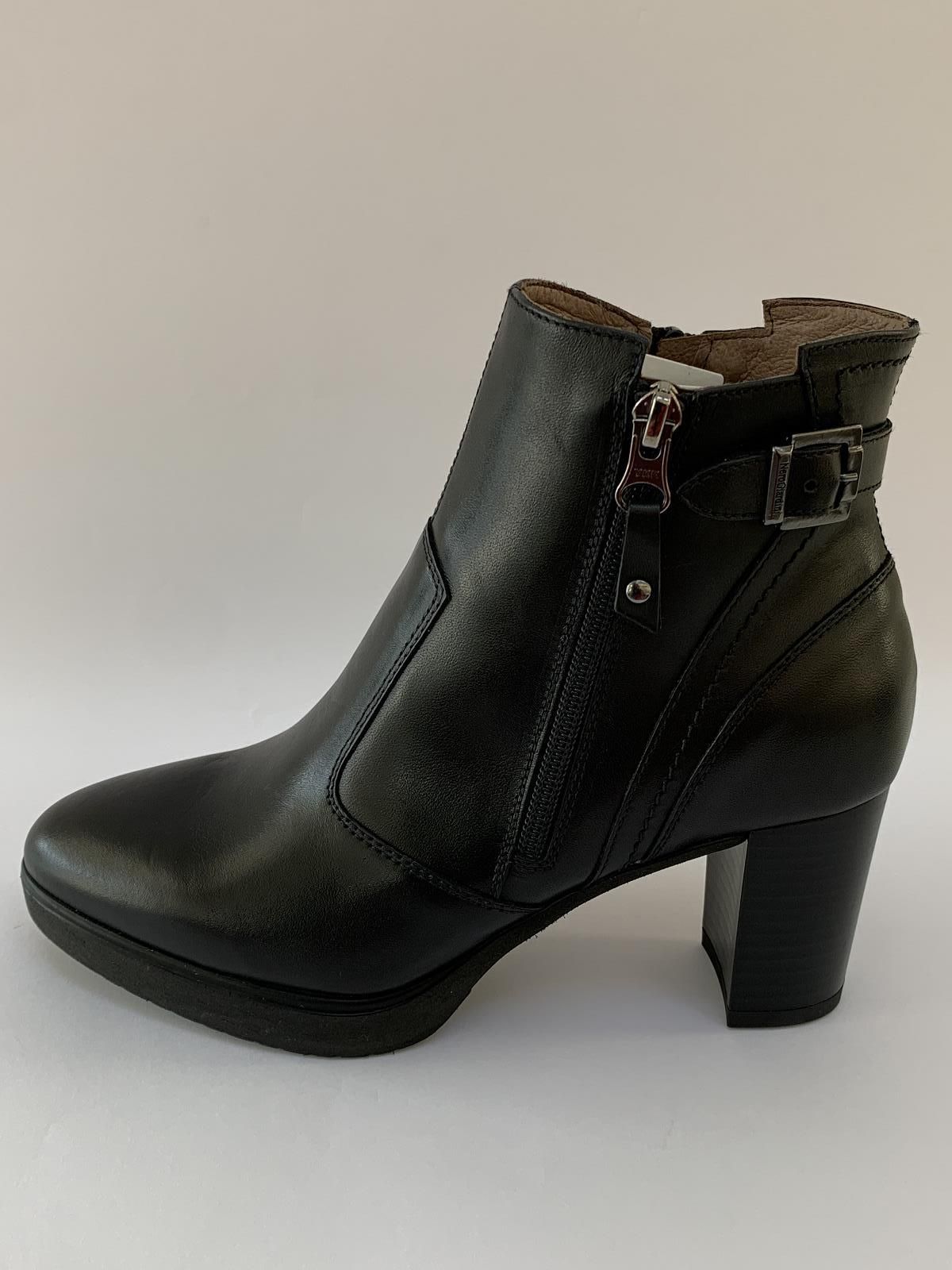 Nero Giardini Boots Zwart dames (Booty Rits+Gesp Zw - 025) - Schoenen Luca