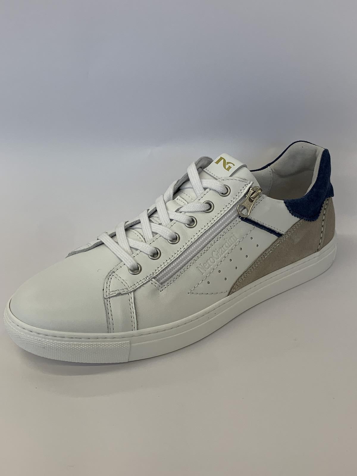 Veilig overschrijving pastel Nero Giardini Sneaker Wit heren (Sneaker Rits Wit - 840) - Schoenen Luca