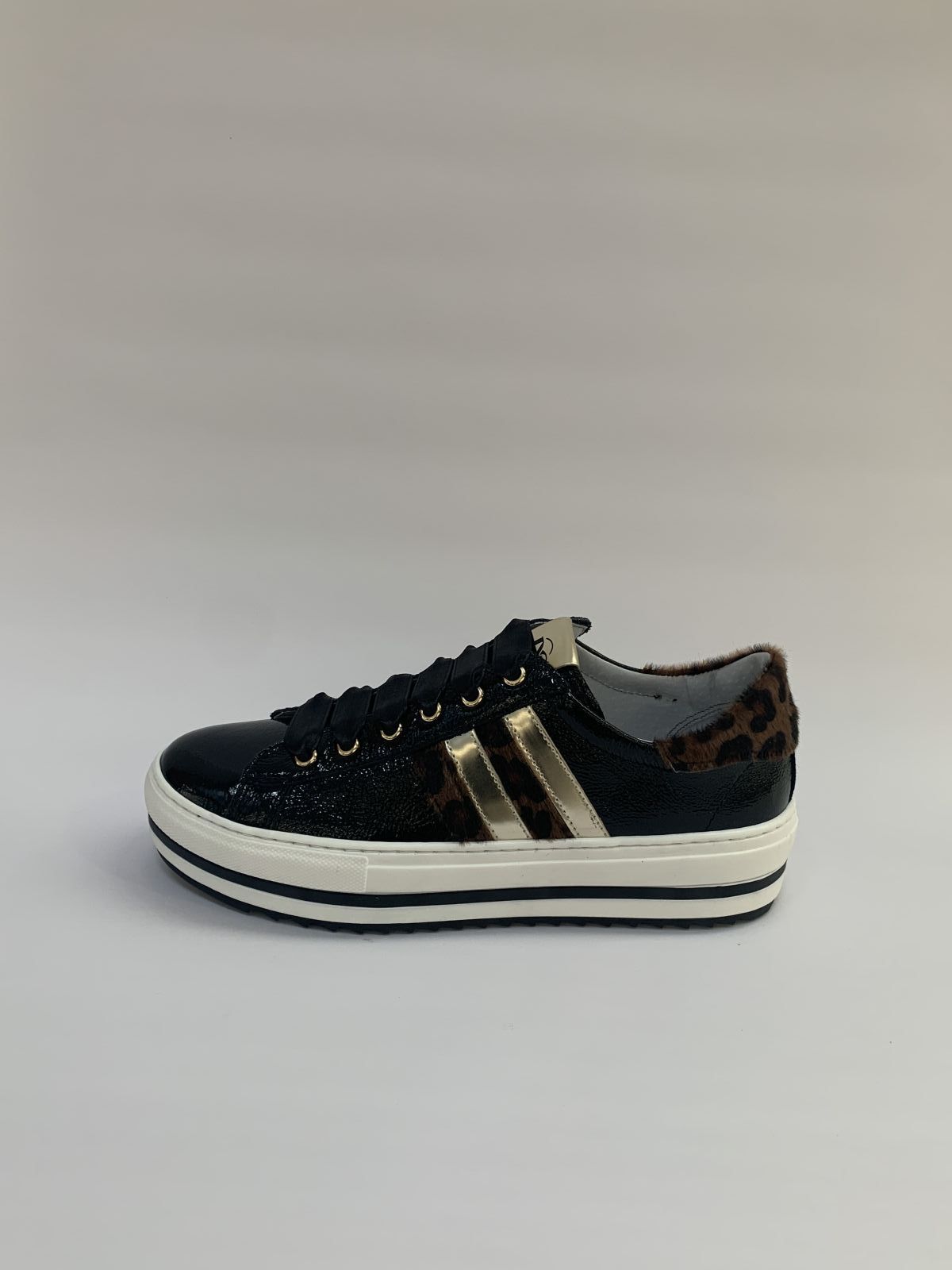 Oeganda climax Skalk Nero Giardini Sneaker Zwart+kleur meisjes (Trainer Gold+Leopard - 31690) -  Schoenen Luca