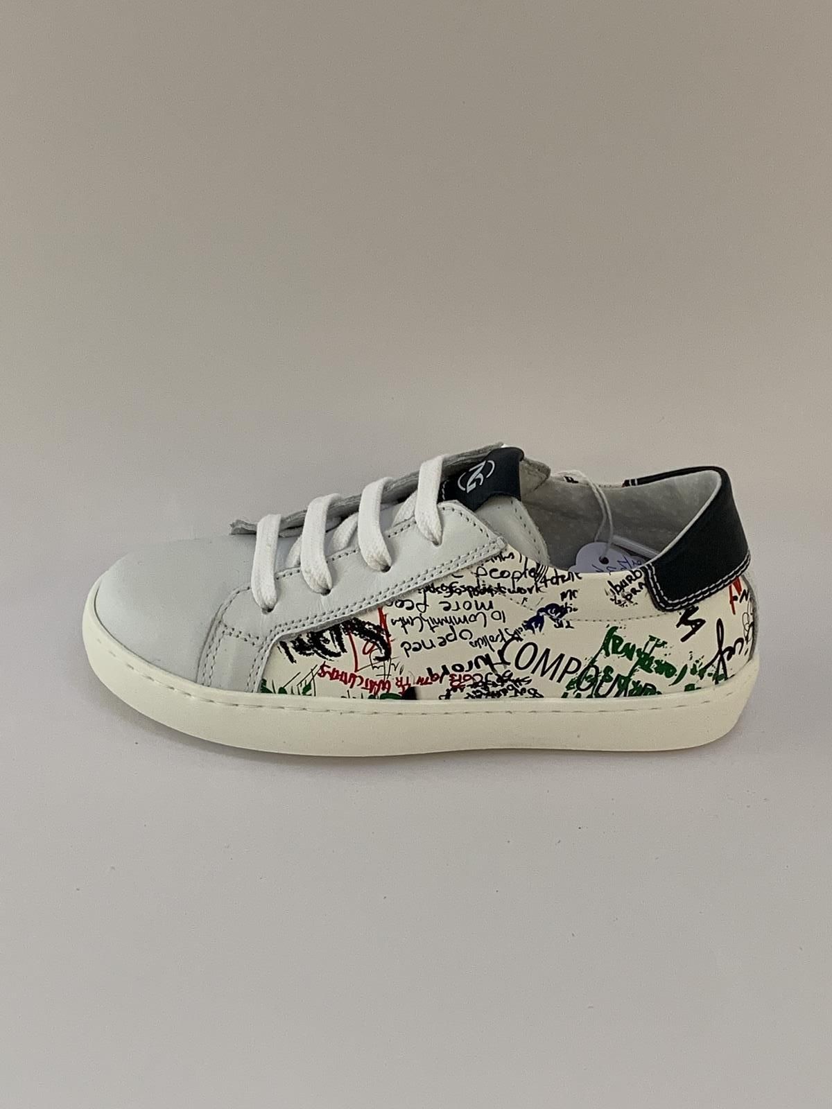 Nero Giardini Sneaker Wit+kleur jongens (Trainer Graffitti - 8684) - Schoenen Luca