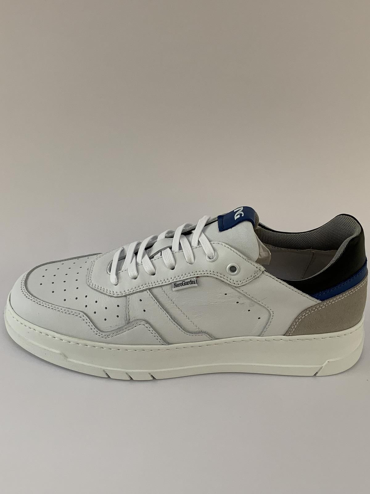 Nero Giardini Sneaker Wit+kleur heren (Trainer Retro Tennis - 2420) - Schoenen Luca