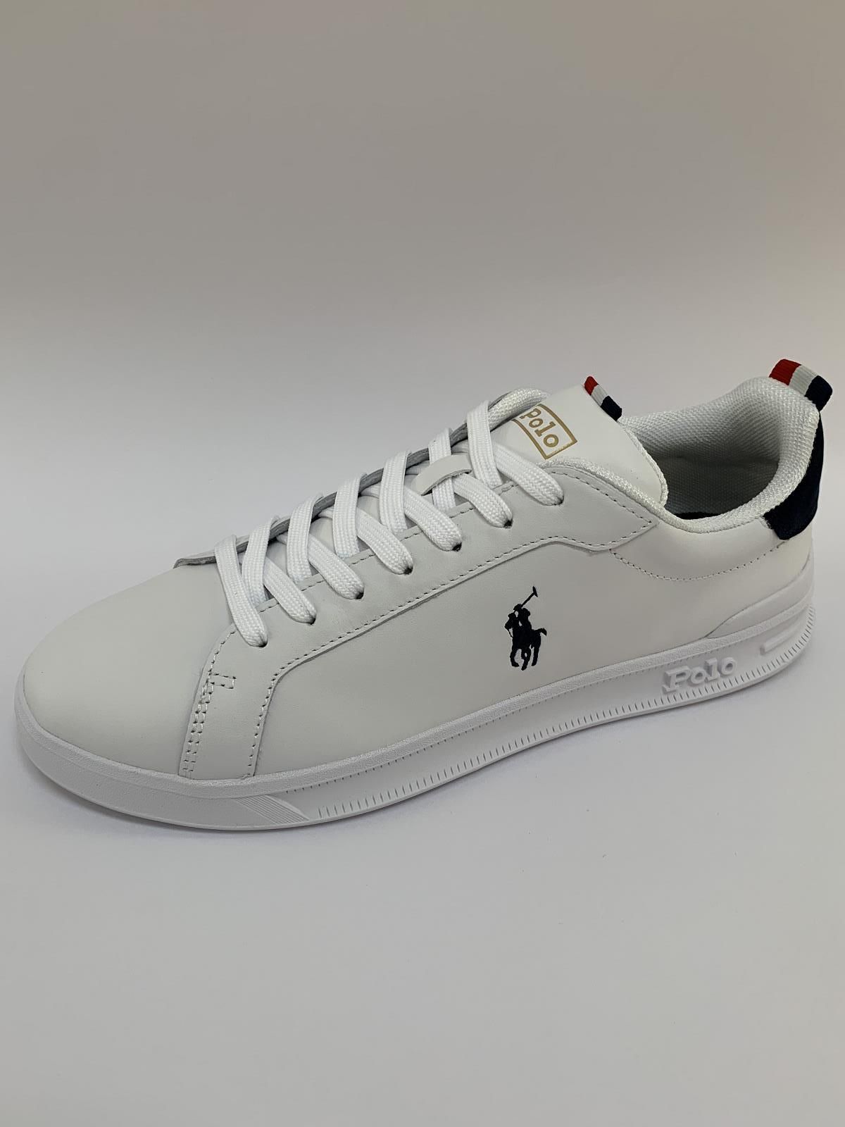 Ralph Lauren Sneaker Wit+kleur heren (Trainer Polo Label - HRT) - Schoenen Luca