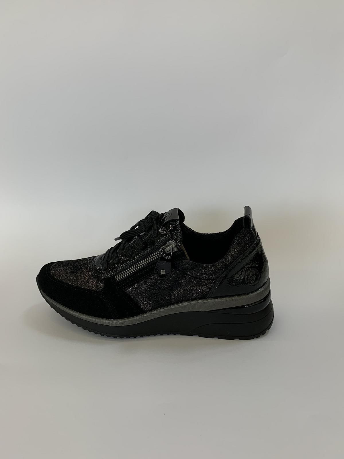 Remonte Sneaker Zwart dames (Sneaker Stretch Spie - D2401-02) - Schoenen Luca