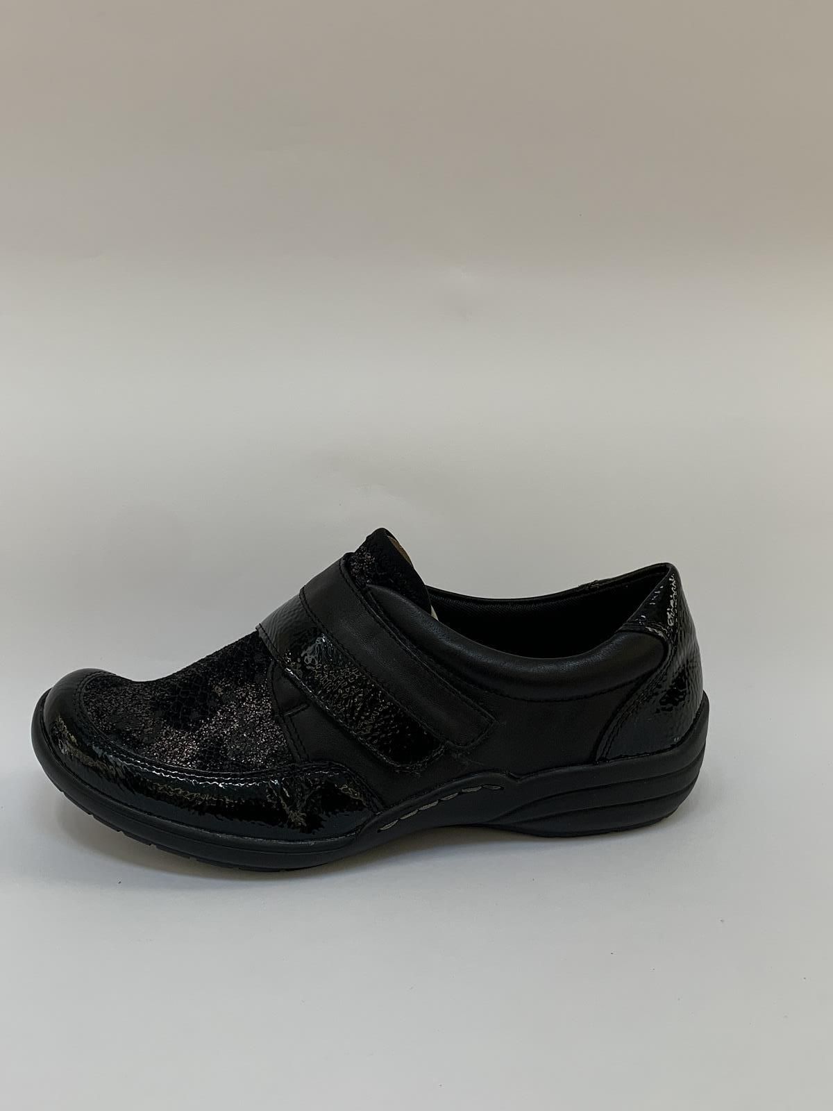 Remonte Velcro's Zwart dames (Velcro Stretch Zwart - R7600-02) - Schoenen Luca