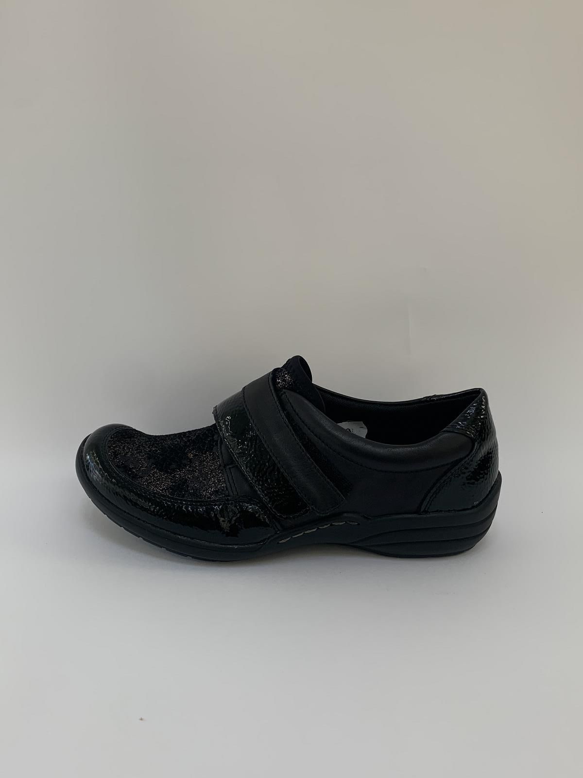 Remonte Velcro's Zwart dames (Velcro Stretch Zwart - R7600-02) - Schoenen Luca