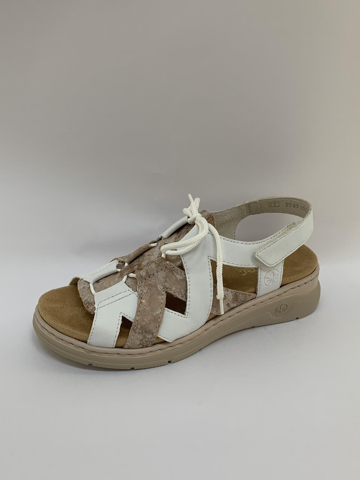 Rieker Sandaal Wit+kleur dames (Sand.Veter LSTZ - V9250-80) - Schoenen Luca