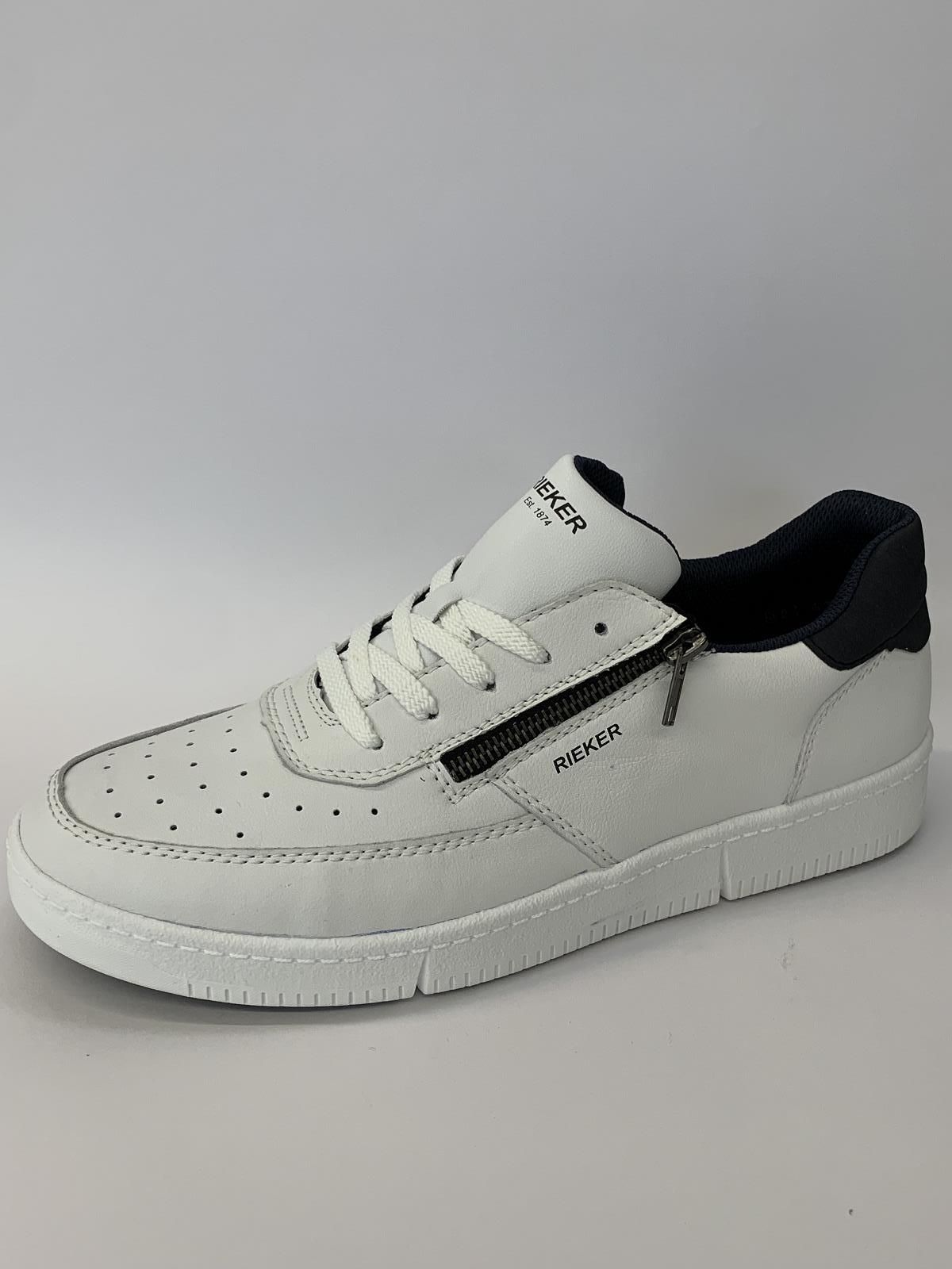 Rieker Sneaker Wit heren (Sneaker White Rits - B7106-80) - Schoenen Luca