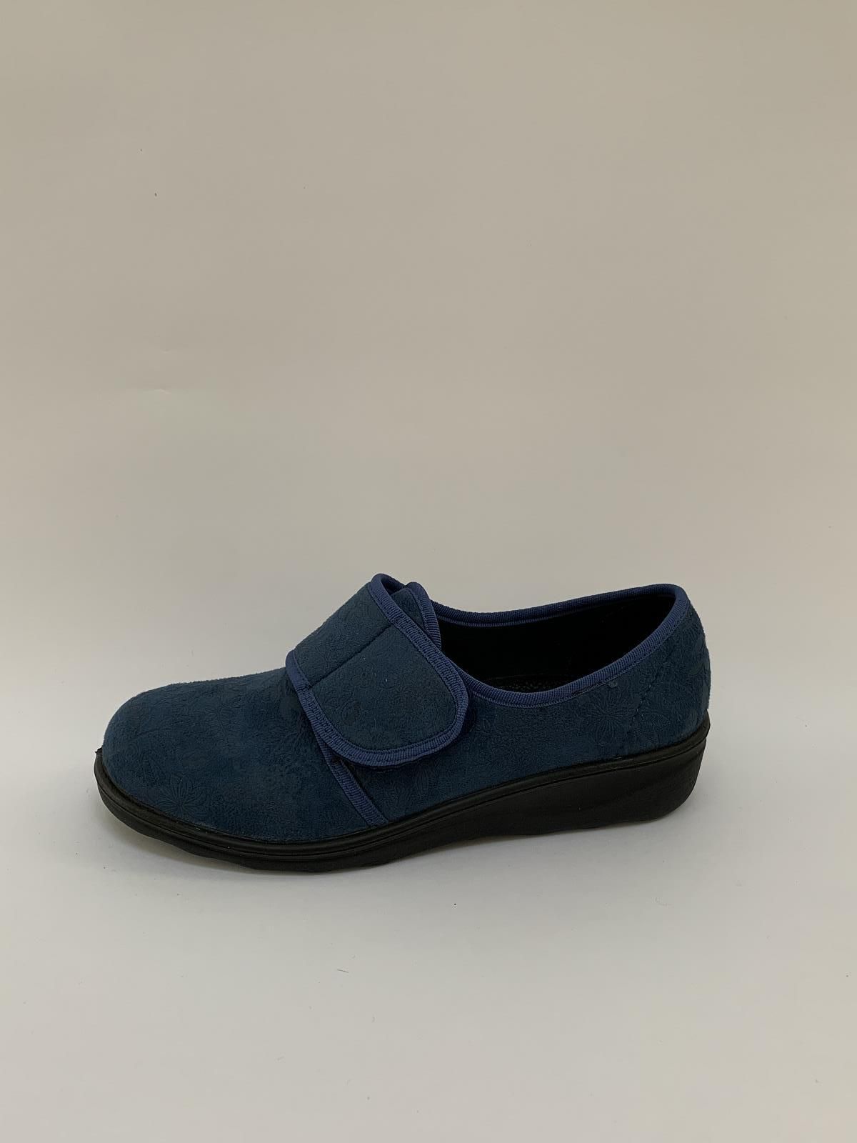 Westland Pantoffel Blauw jeans dames (Pantoffel Velcro Stretch - Nice 80) - Schoenen Luca