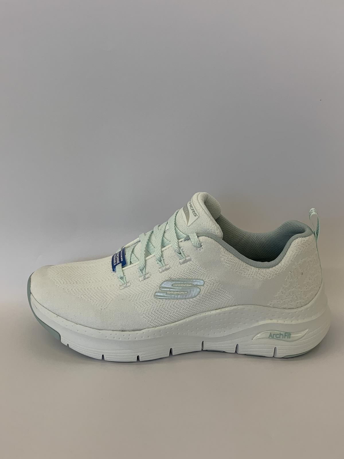 Skechers Sneaker Wit+kleur dames (Runner Arch Fit Munt - 149414) - Schoenen Luca