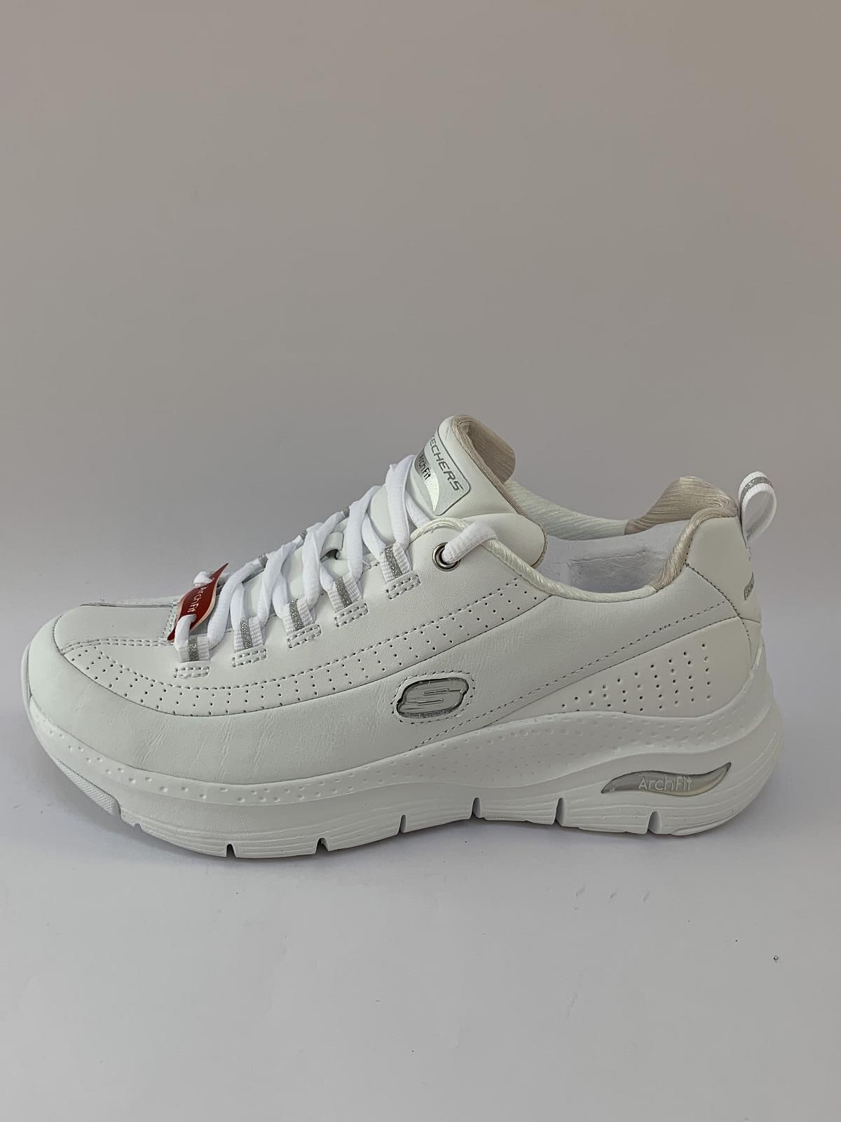Skechers Sneaker Wit dames (Runner Wit Leer - 149146) - Schoenen Luca