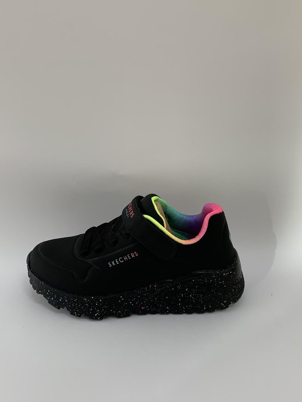 Skechers Velcro's Zwart+kleur meisjes (Trainer Force Spikkels - 310457) - Schoenen Luca