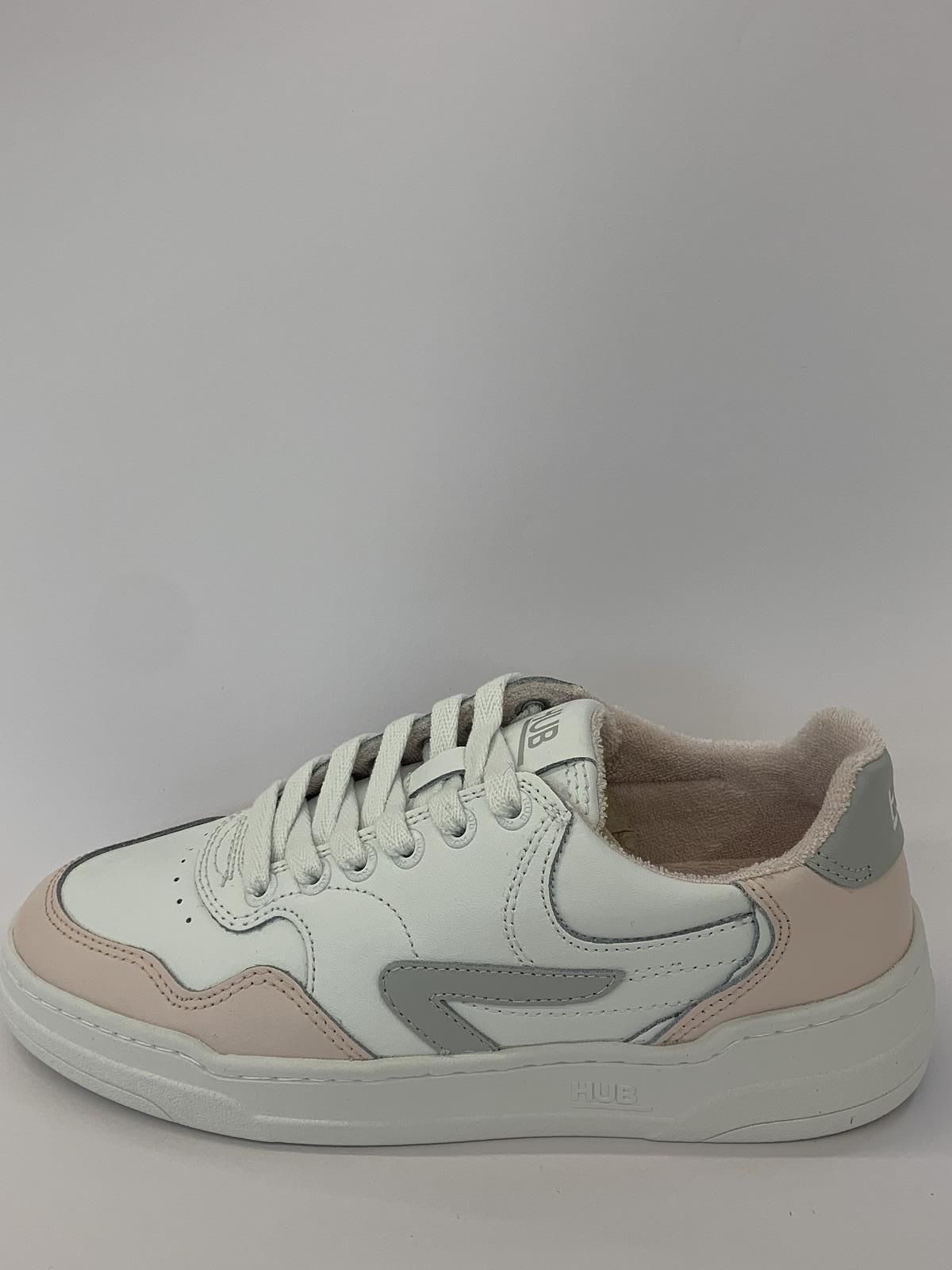 HUB Sneaker Wit+kleur dames (Sneaker Hub Grijs - W6001) - Schoenen Luca