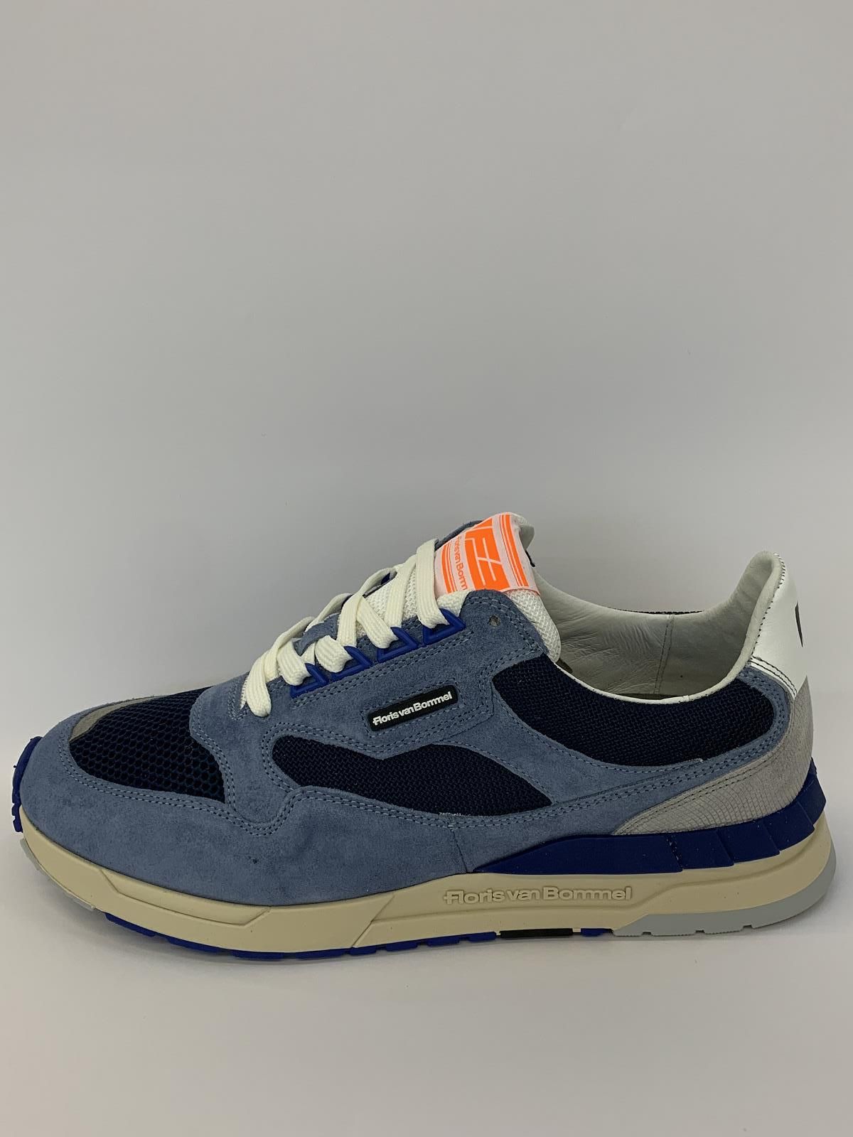 Van Bommel Sneaker Blauw+kleur heren (Sneaker Retro Lbl - 10119-40-01) - Schoenen Luca