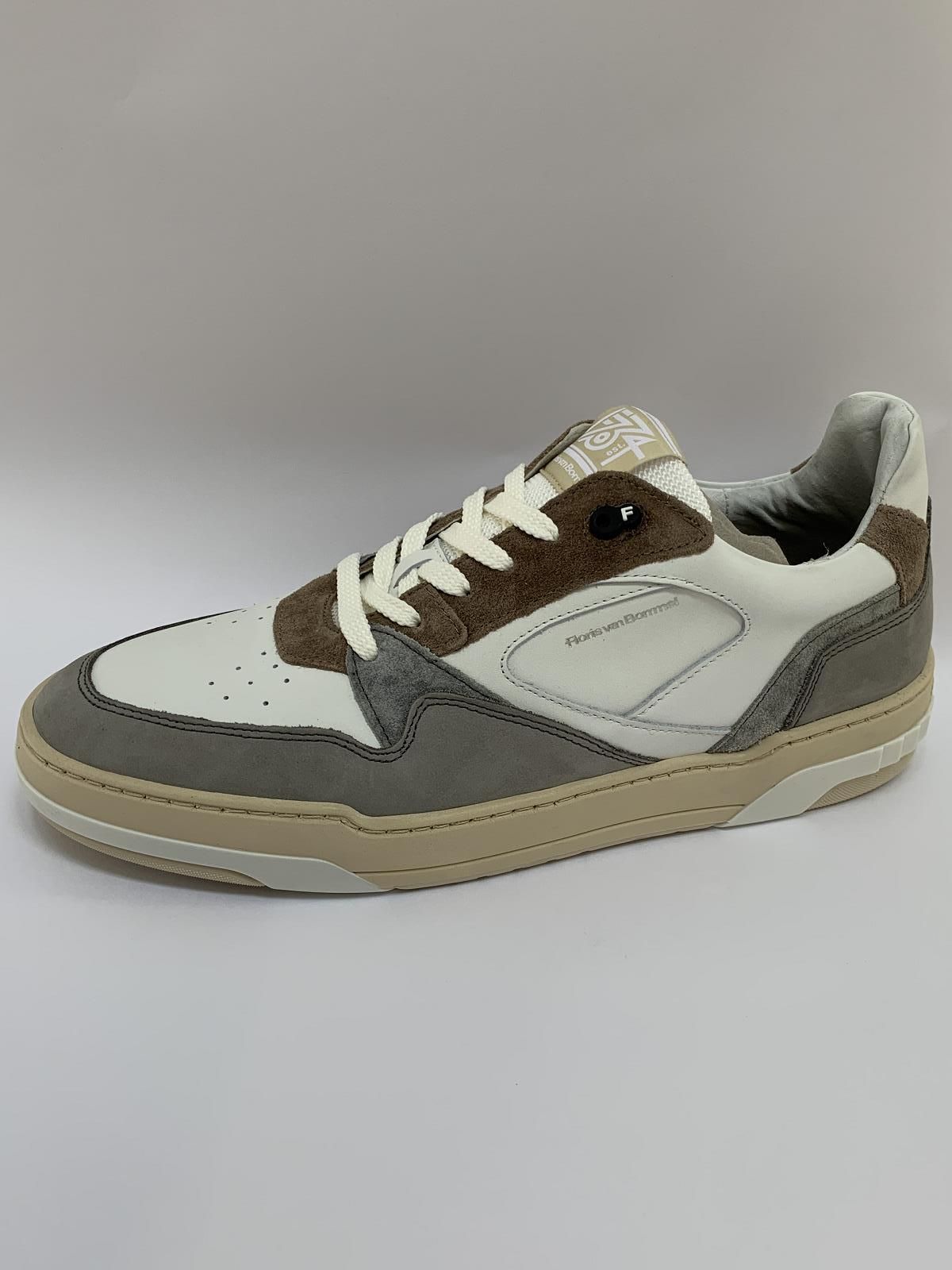Van Bommel Sneaker Wit heren (Sneaker Wit-Grijs - 10201-60-02) - Schoenen Luca