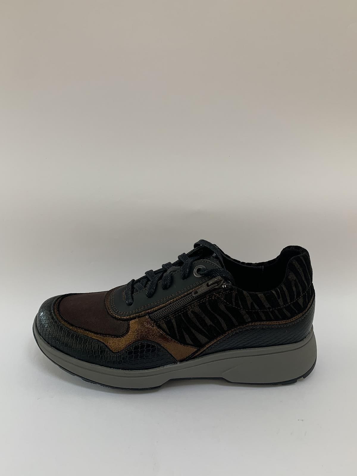 Xsensible Sneaker Zwart+kleur dames (StretchRunner Tijger - Lima) - Schoenen Luca